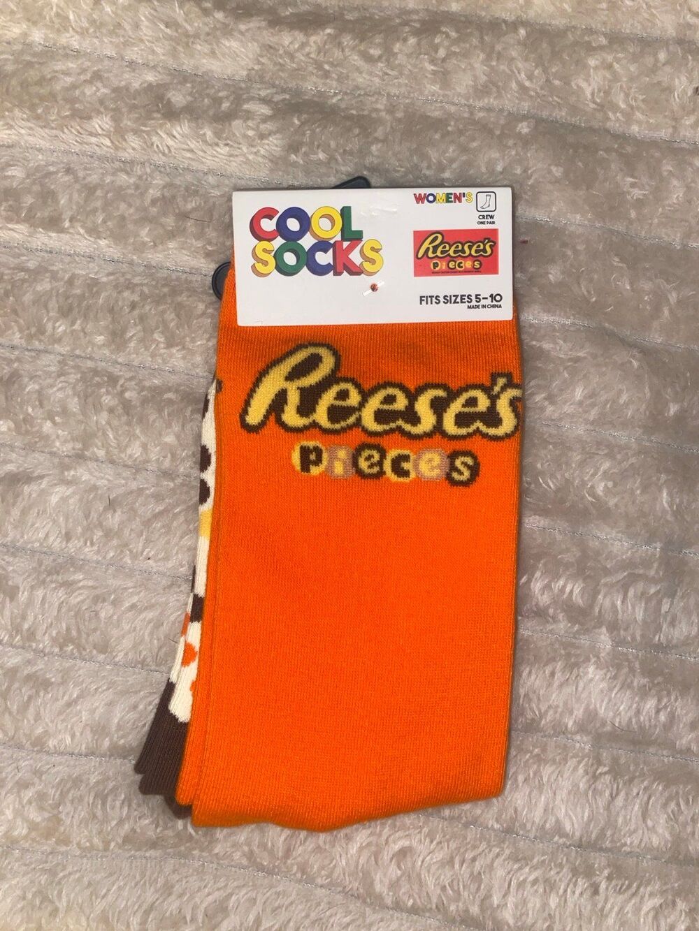 Cool Socks x Reese’s Pieces Women’s Socks  1‑Pair Set  Size 5–10  NWT